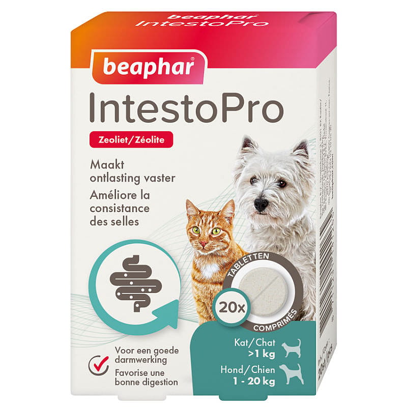 Beaphar IntestoPro Darm Tabletten | Hond/Kat van 1 tot 20 kg | 12835