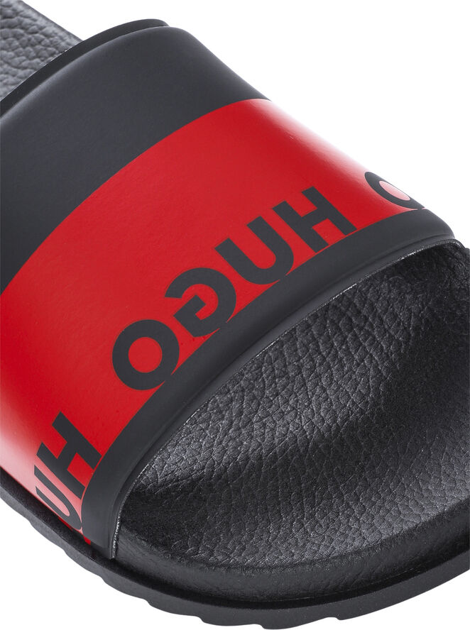 BOSS Italian-made slides with red logo tape 006