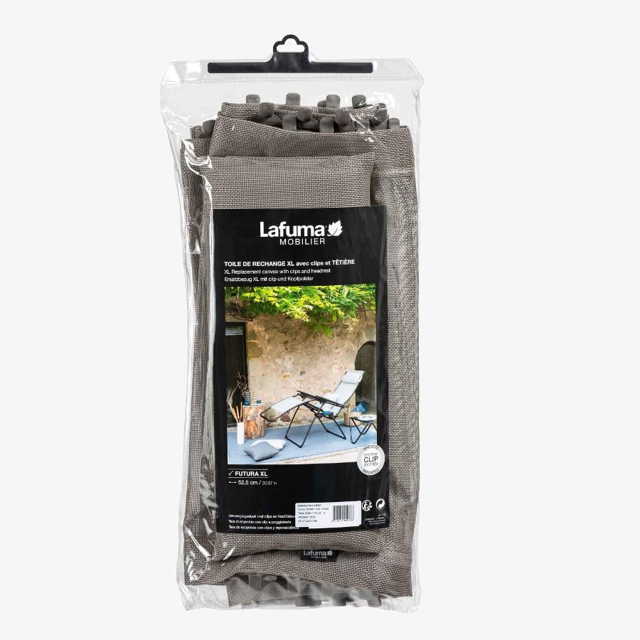 Lafuma Futura Clippe XL Sesselbezug - Grau, Wasserfest, Polyester, Terre
