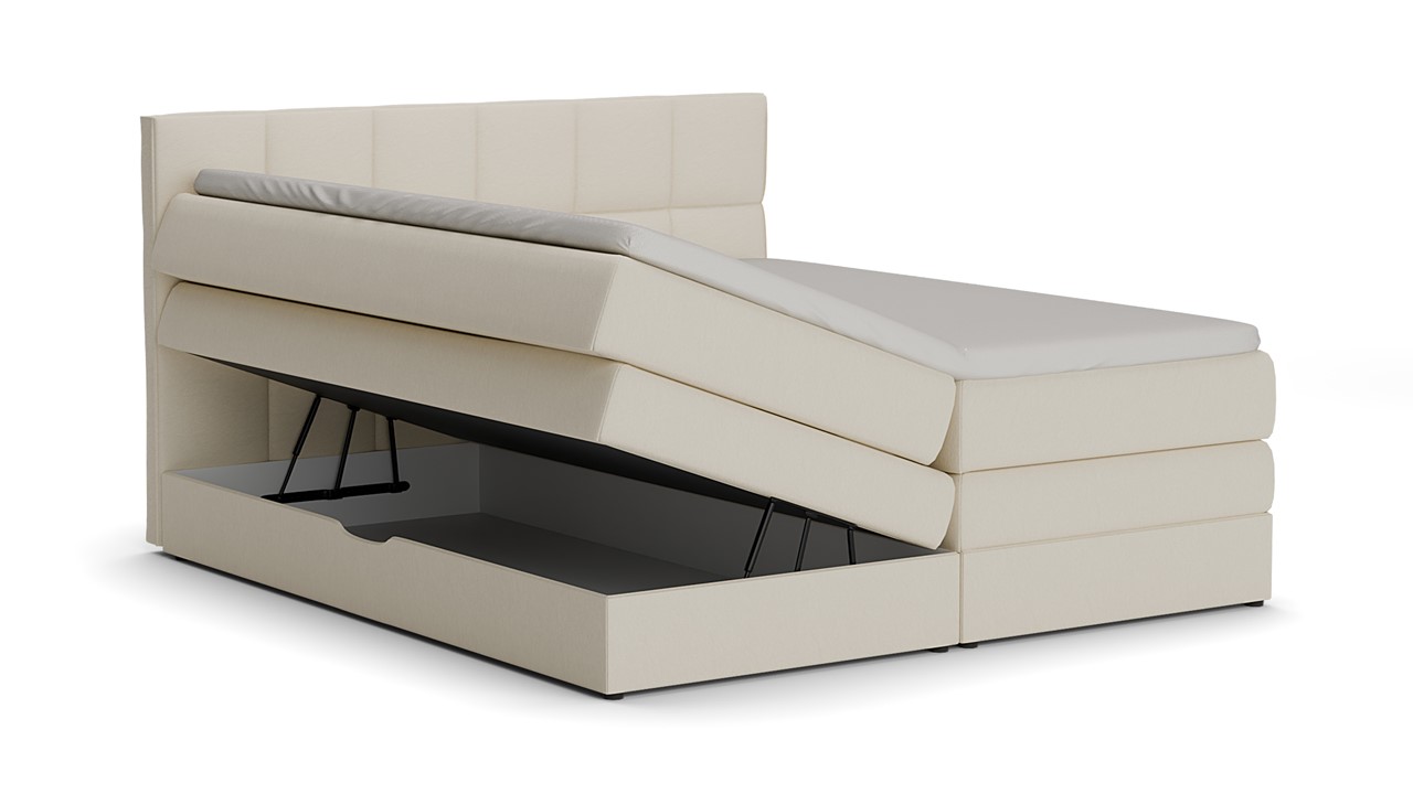 Opbergboxspring Jade - Matte leather ecru