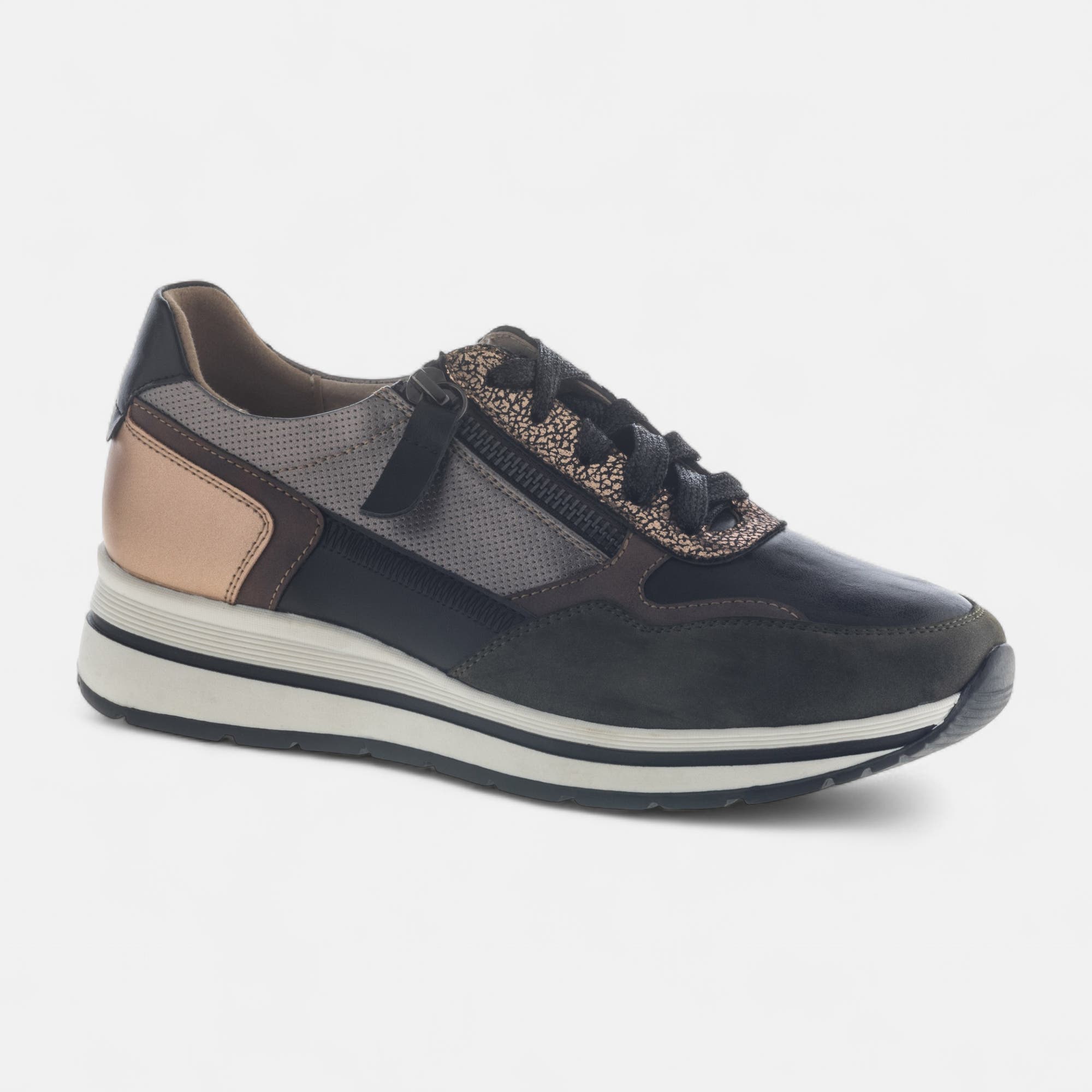 Baskets basses Femme kaki