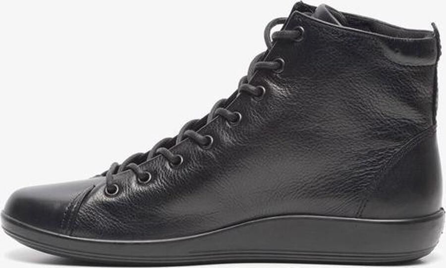 ECCO SOFT 2.0 dames Veterboot Sneakers Zwart