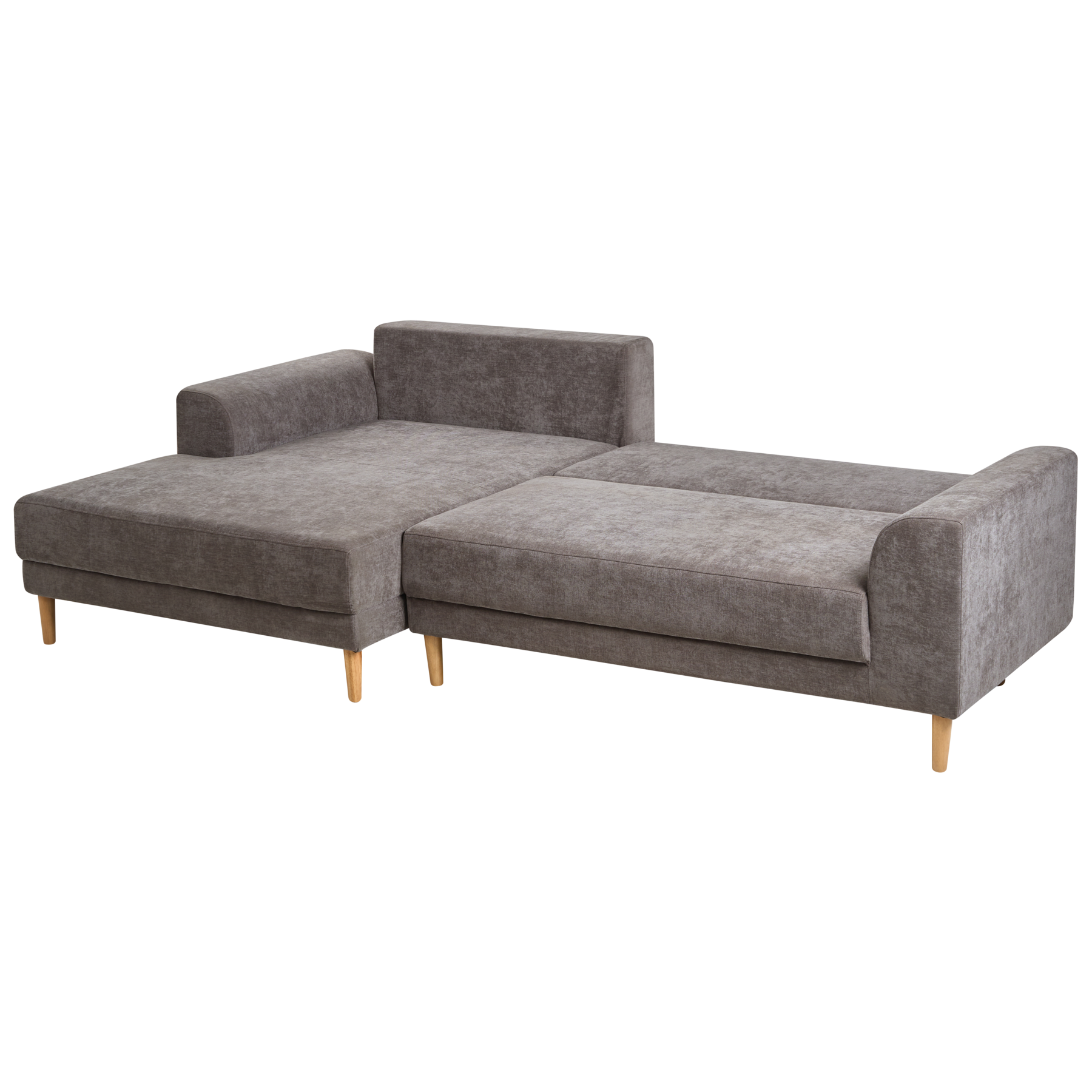 Beliani-NUBORG-Hoekslaapbank 3-zits-Taupe-Rechtszijdig-Chenille