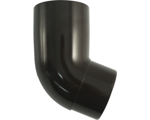 Marley ronde kunststof afvoerbocht, 67 graden, chocoladebruin RAL 8017, DN 75 mm