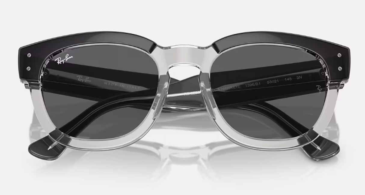 Ray-Ban<br>Mega Hawkeye Dark Gray On Transparent Gray