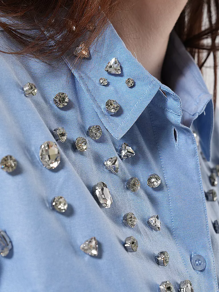 LIU JO Bluse CAMICIA RICAMATA blau