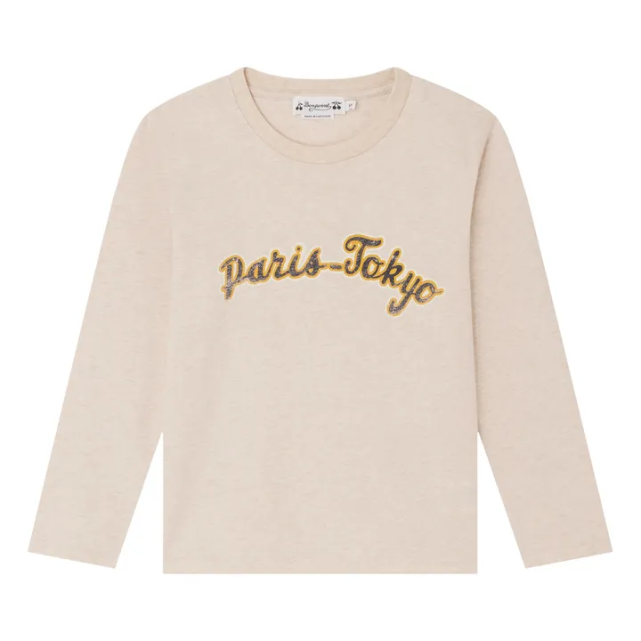 Bonpoint T-Shirt Coton Bio Tadda | Beige chiné