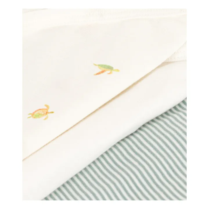 Petit Bateau Lot 3 Bodies Naissance Soleil | Blanc