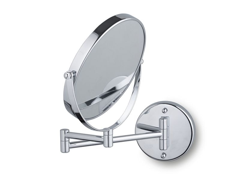 tesa Kosmetikspiegel Visioon, schwenkbar Silber Zweiseitiger Kosmetikspiegel mit elegantem Doppelgelenkarm