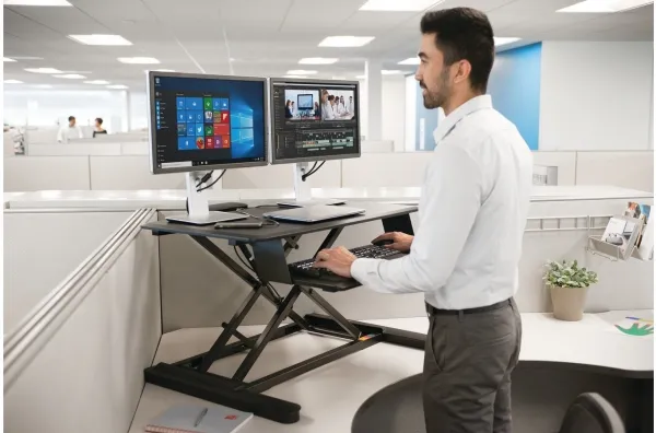 Kensington SmartFit® hæve/sænkebord Sort