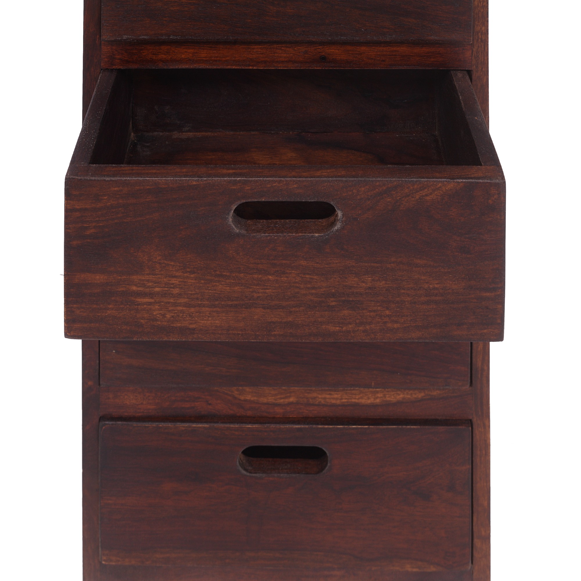 Schubladenschrank, braun, T 24 cm, B 36 cm, H 87 cm von fischer's lagerhaus