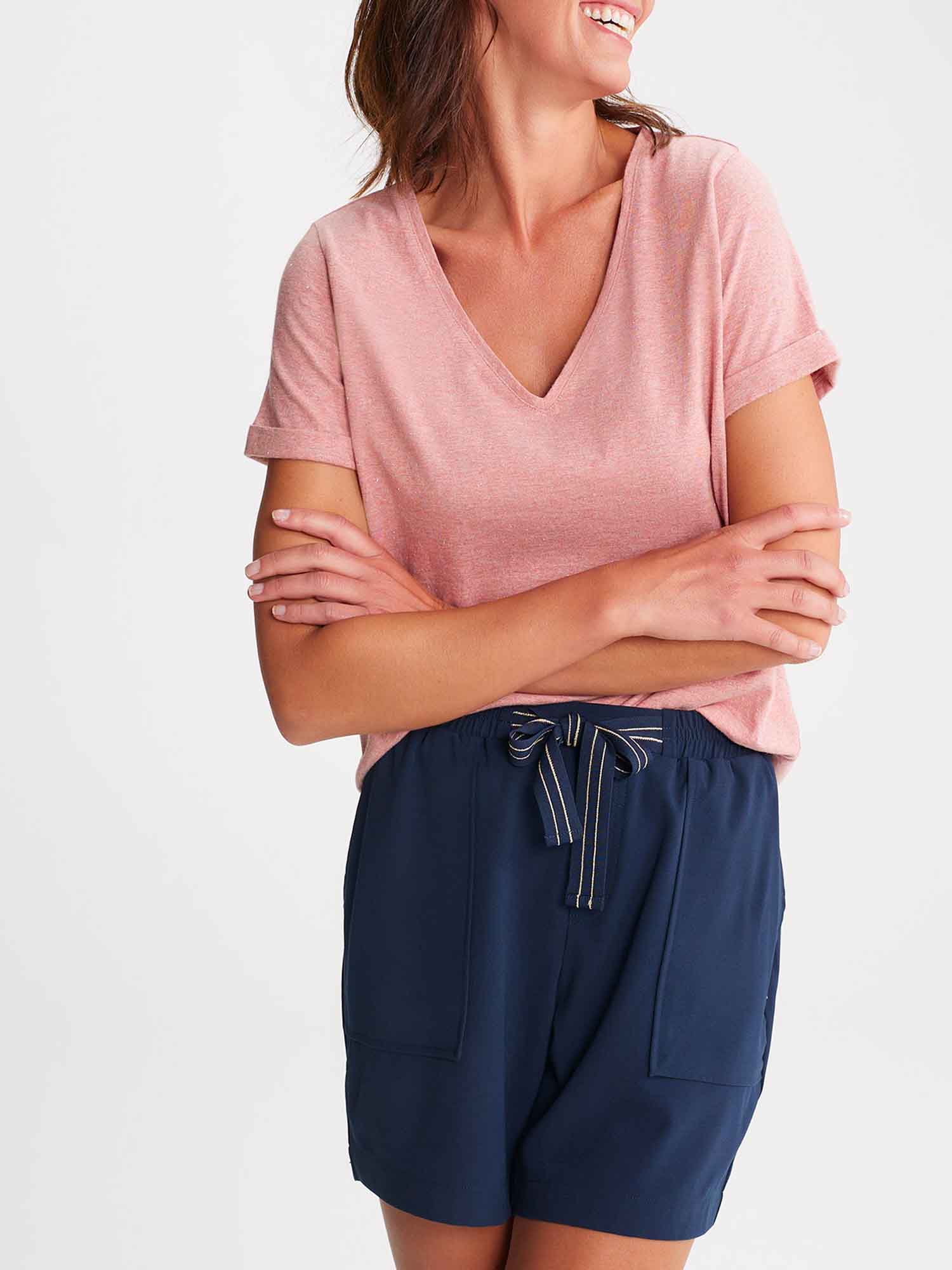 Tee Shirt Femme Manches Courtes Rose