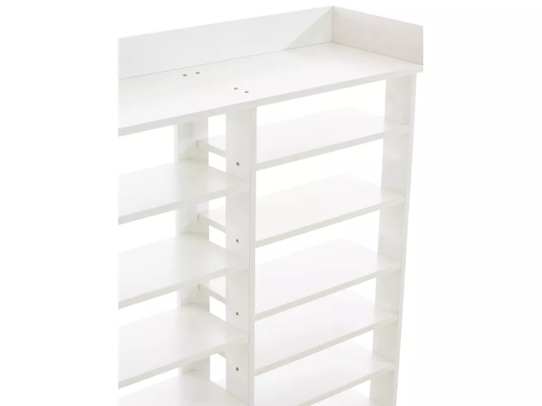 Étagère à chaussures - Bois - Blanc - Kristina