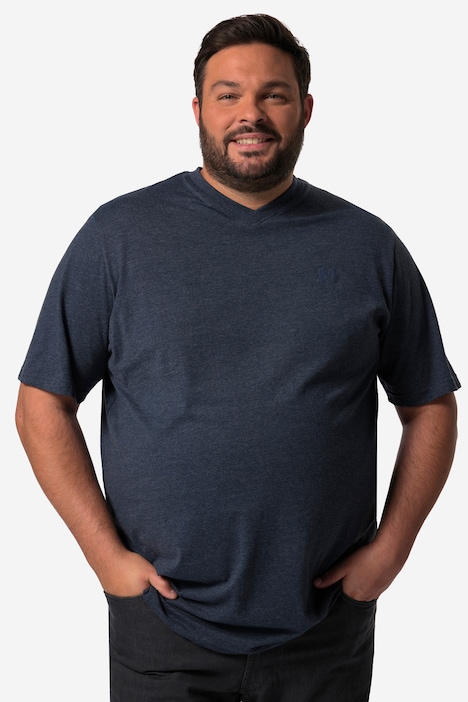 Men+ T-Shirt, Basic, 2er-Pack, Halbarm, V-Ausschnitt, bis 8 XL