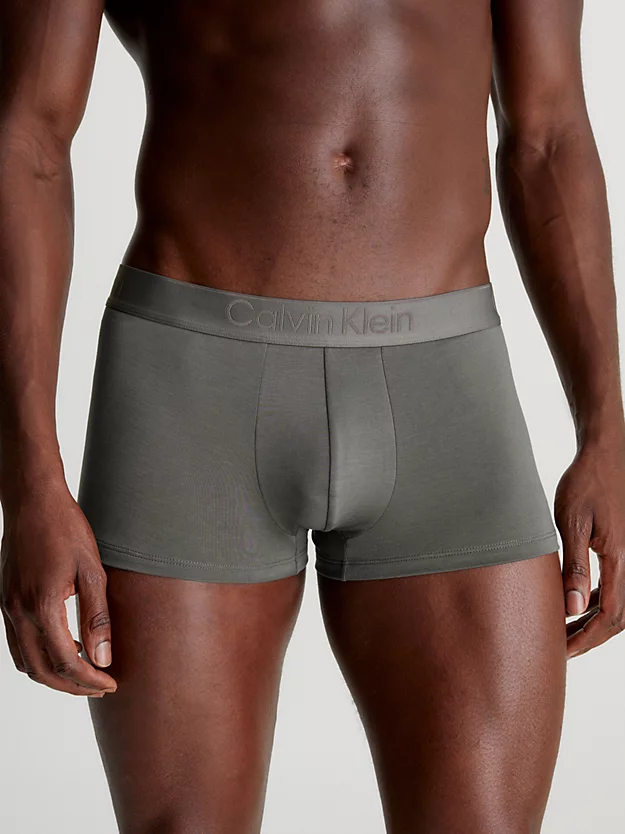 Conjunto com 3 Cuecas Boxer de Cintura Baixa - CK Pretas