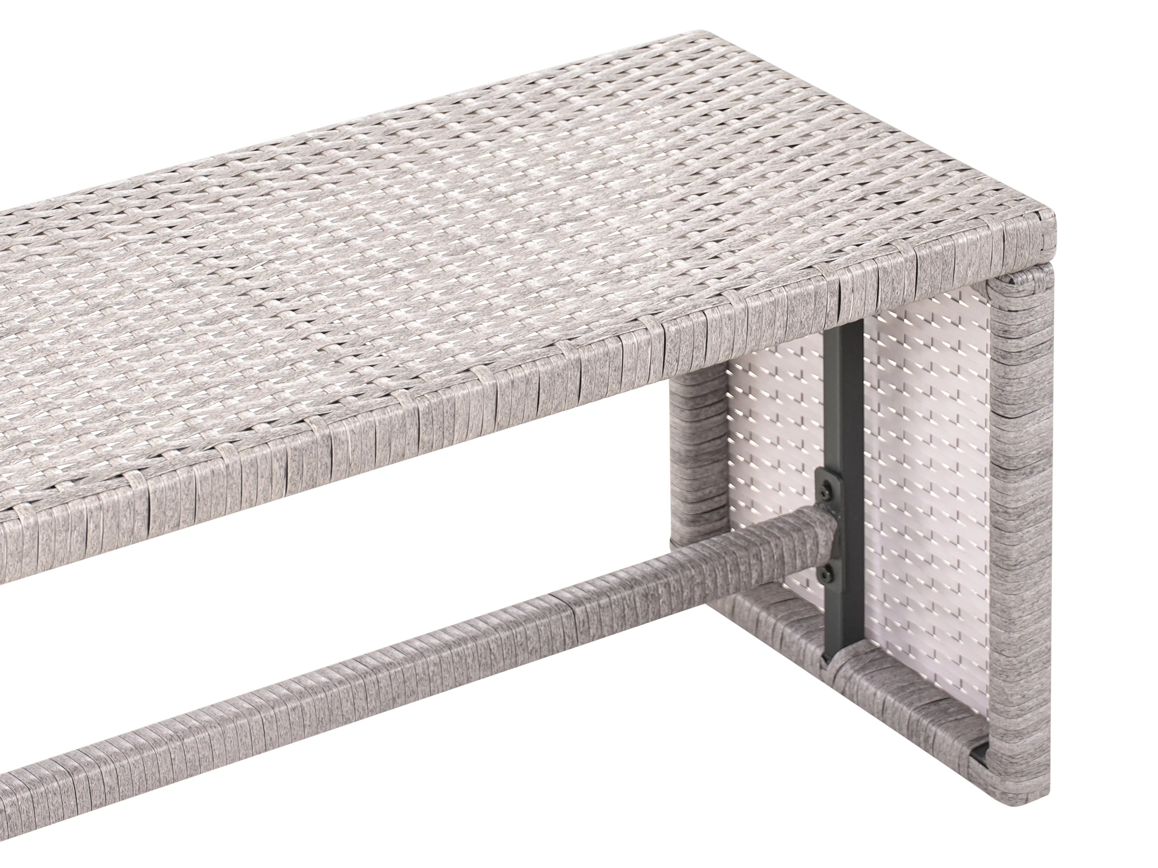 Loungeset hoekbank 8-zits PE rotan grijs VITERBO
