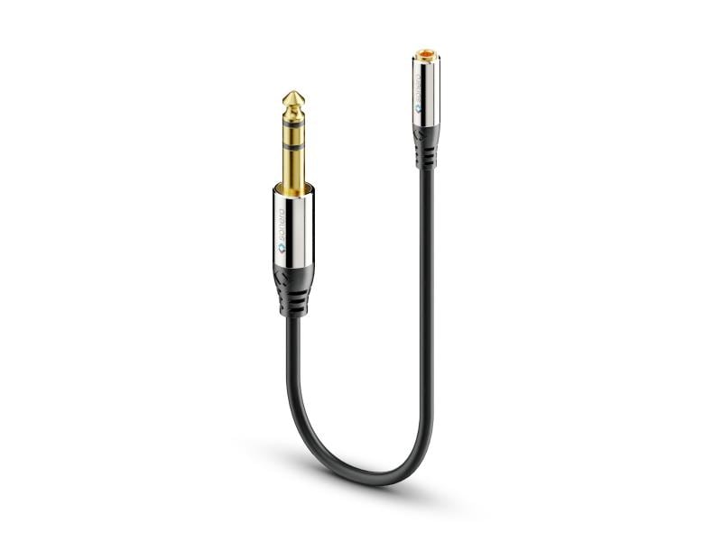 sonero Audio-Kabel 6.3 mm Klinke - 3.5 mm Klinke 0.25 m sonero 6,3mm auf 3,5mm Audio Adapter Kabel 0,25m