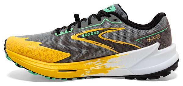 Chaussures Trail Brooks Catamount 3 Gris Jaune Homme