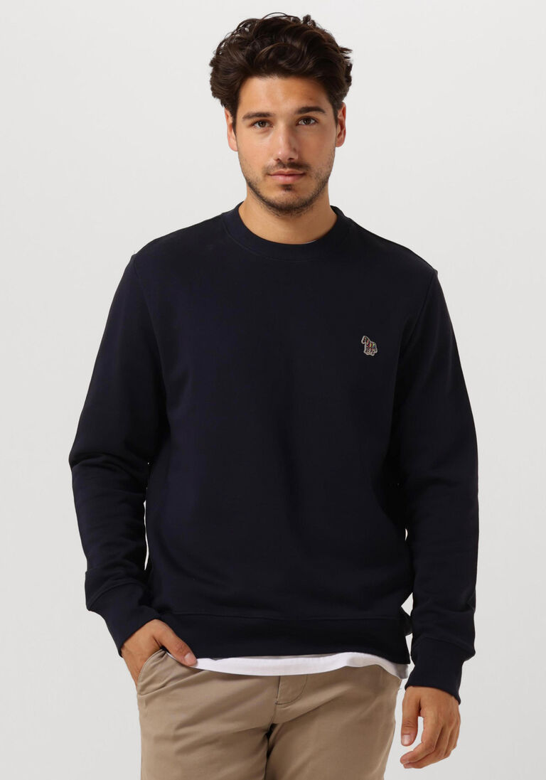 PS PAUL SMITH donkerblauwe ps paul smith sweater mens reg fit sweatshirt zebra