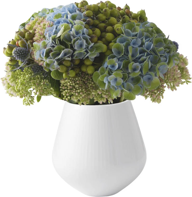 Royal Copenhagen HVID RIFLET VASE 12 CM Hvid