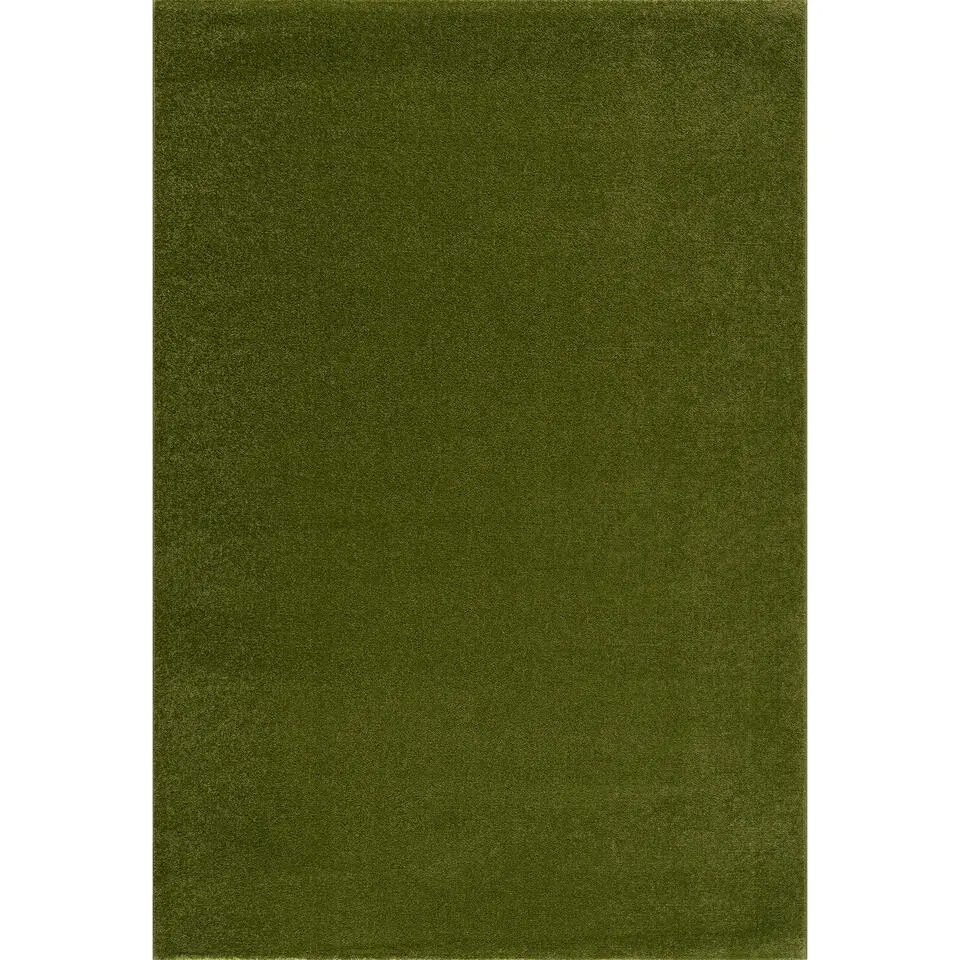 Uni Effen Laagpolig Vloerkleed Modern Groen - 200x290 CM