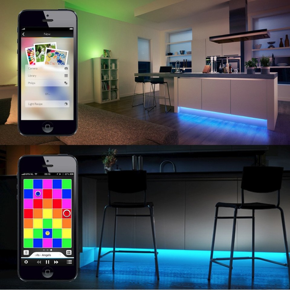 Philips Hue - Play Light Bar 2-Pack White &LightStrip Plus 2m - Bundle