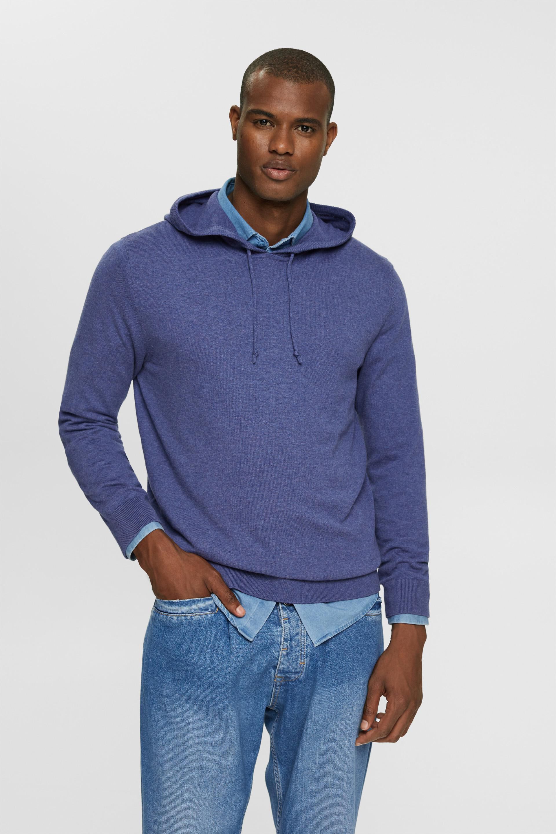 Pull-over en maille à capuche