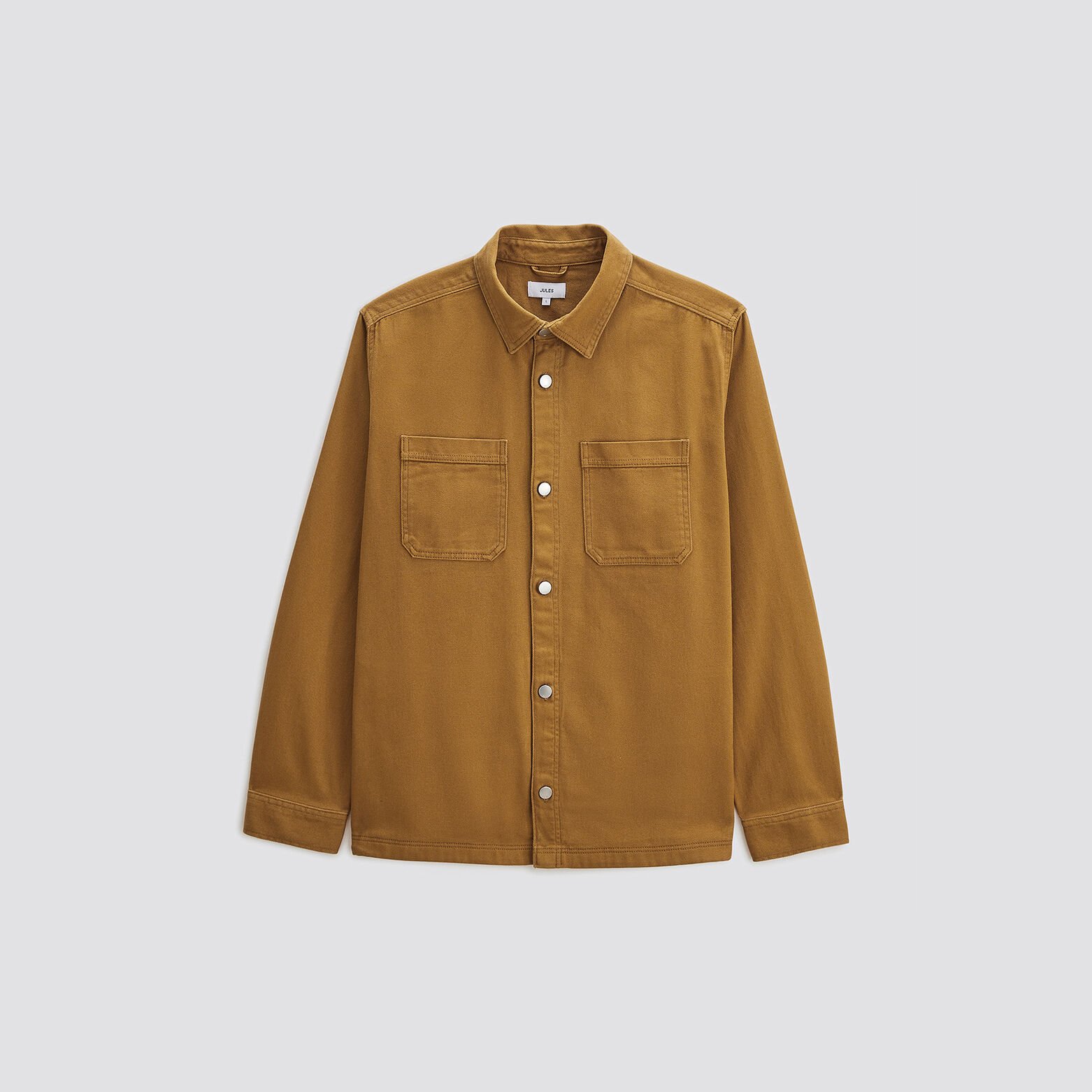 Surchemise unie coton recyclé Jaune foncé
