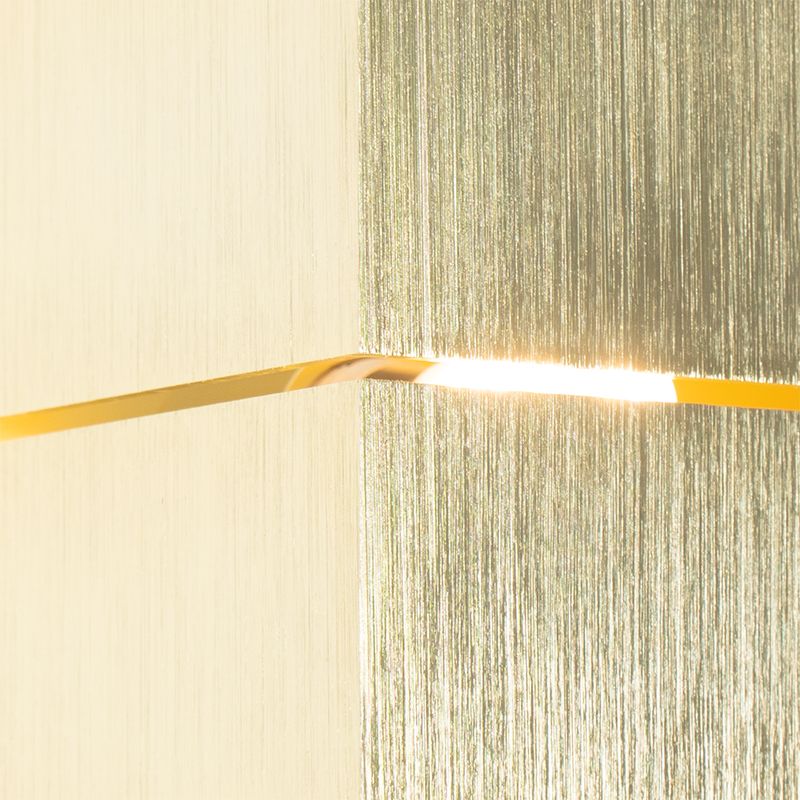 Moderne wandlamp goud 9,7 cm - Transfer Groove