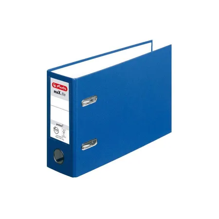 Herlitz Ordner quer DIN A5, 80 mm breit, blau