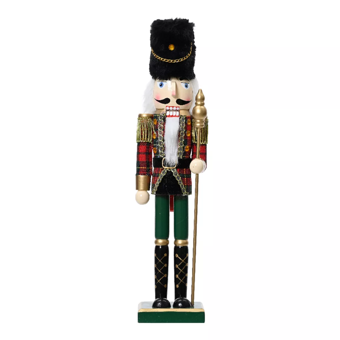 Soldat Casse-noisette en bois (H61 cm) Ernest et Toque d'ours
