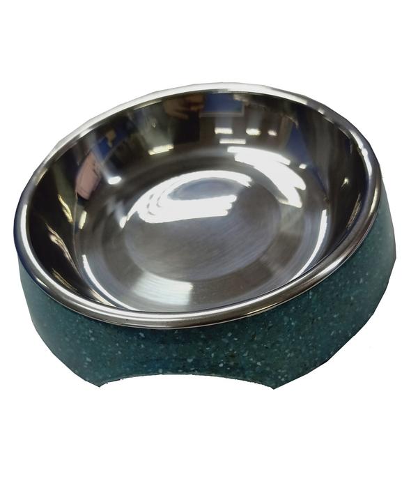 Dehner Lieblinge Melaminnapf, silber/blau
