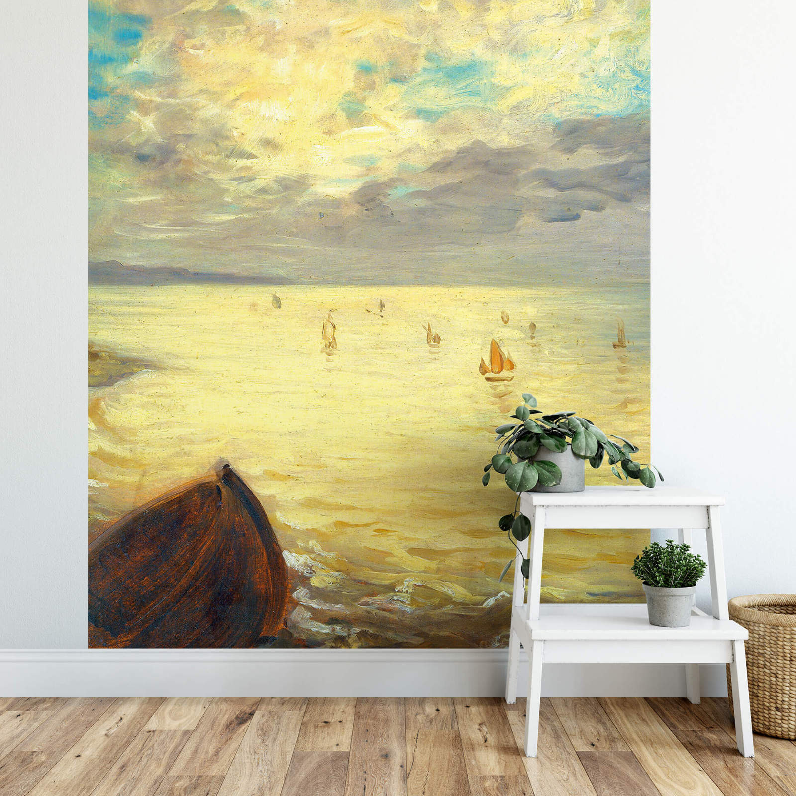 Fototapete DESIGNWALLS 2.0 - gelb-blau - Meer - 2,6 Meter