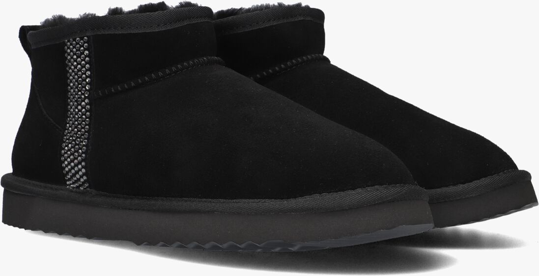 zwarte lina locchi vachtlaarzen extreme glitter low