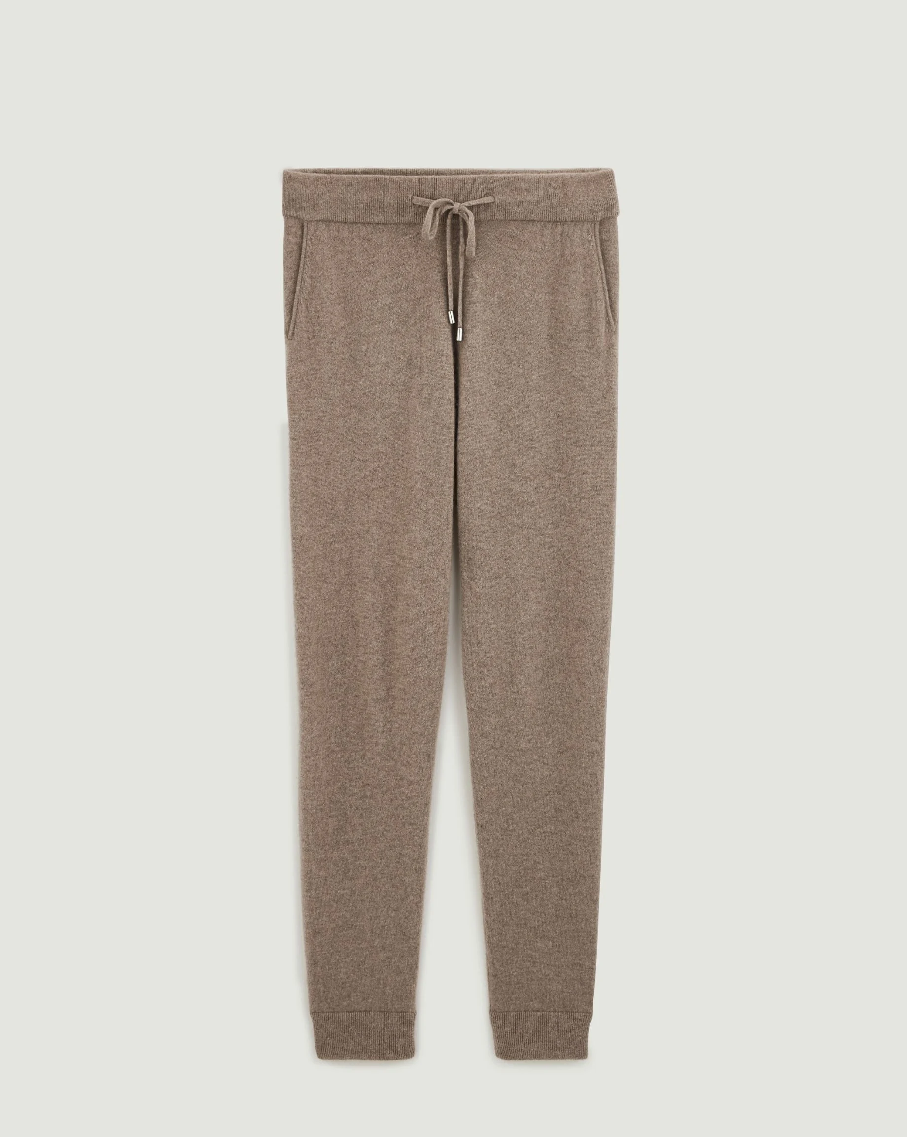 Pantalon jogging homme en cachemire 2 fils | Marron