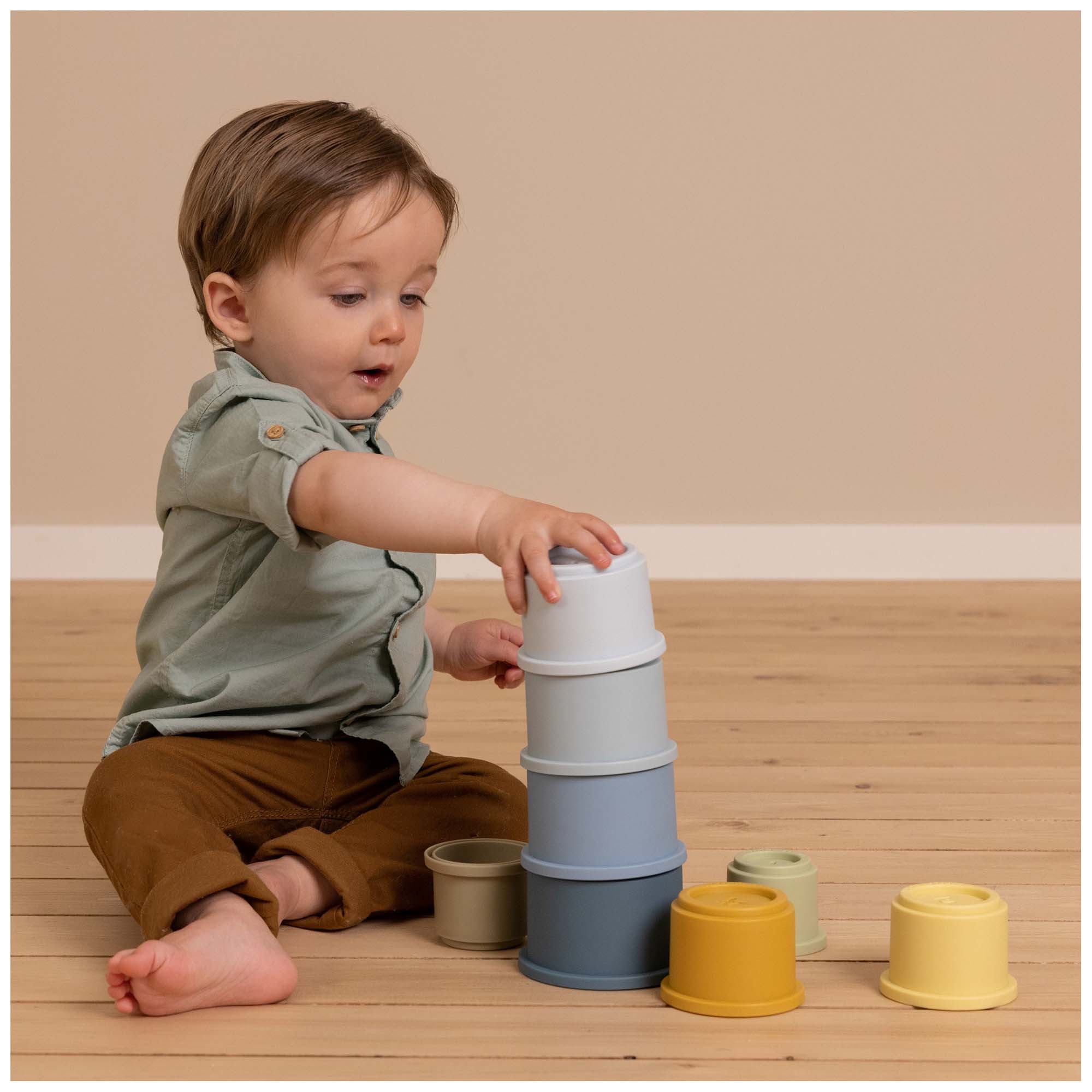 Little Dutch stapelbekers - 8 stuks blauw