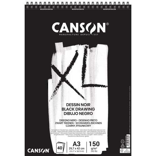 CANSON® XL® Dessin Noir schwarzes Zeichenpapier