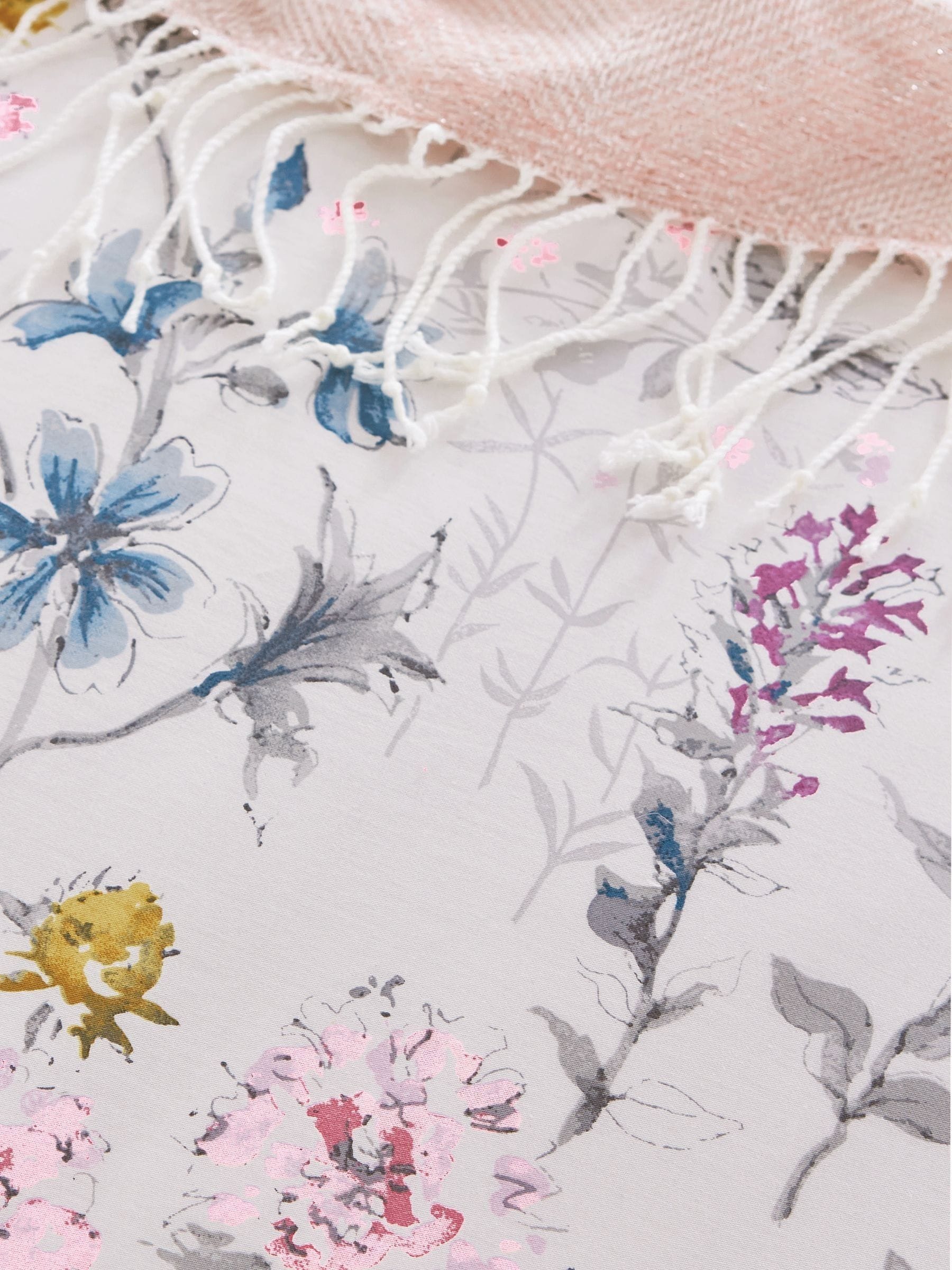 Laura Ashley 100% katoenen sateen 200 Thread Count Wild Meadow Dekbedovertrek en kussensloop Set