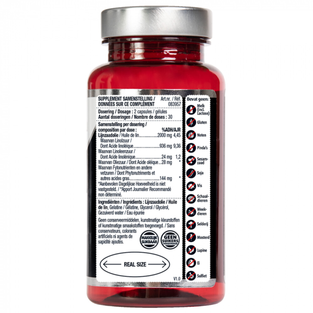 2x Lucovitaal Super Lijnzaad Olie 1000 mg Omega 3-6-960 capsules