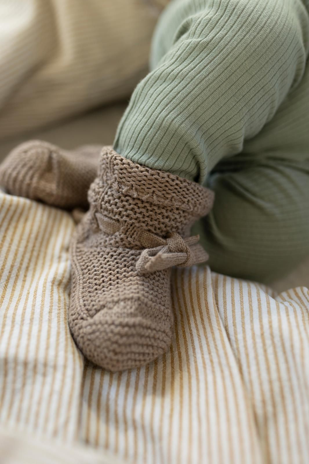 Noppies Newborn Slofjes Nelson - Taupe Melange