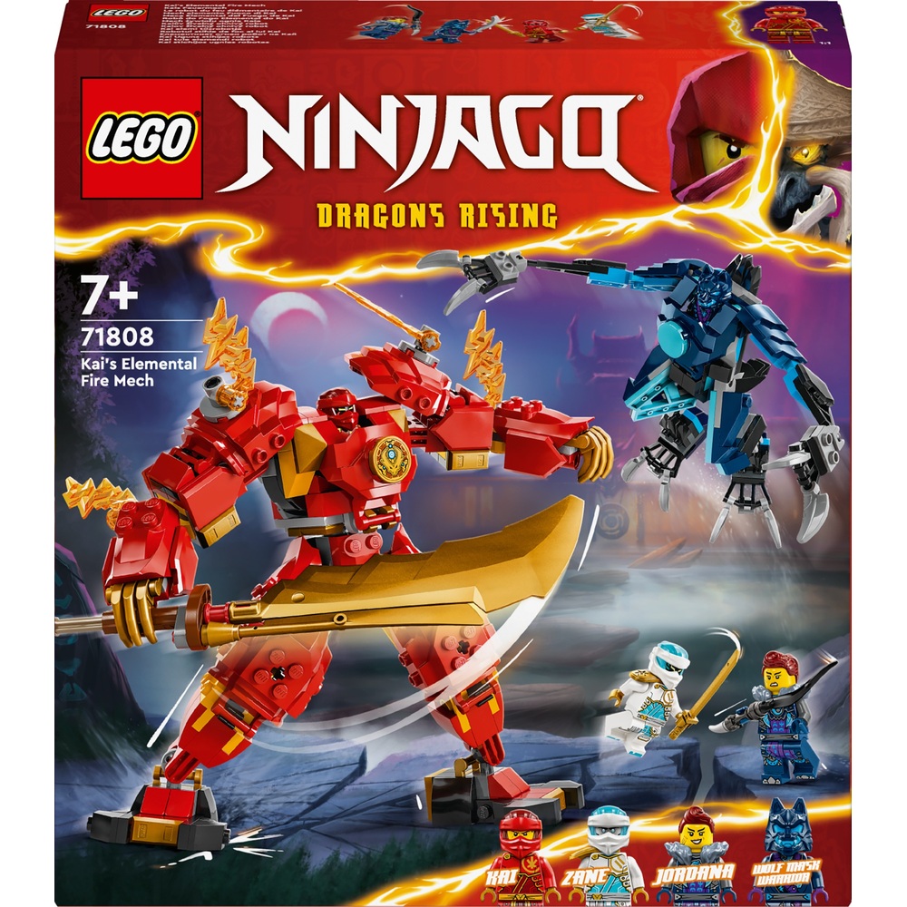 LEGO NINJAGO 71808 Dragons Rising Kai's Elemental Fire Mech Ninja Set