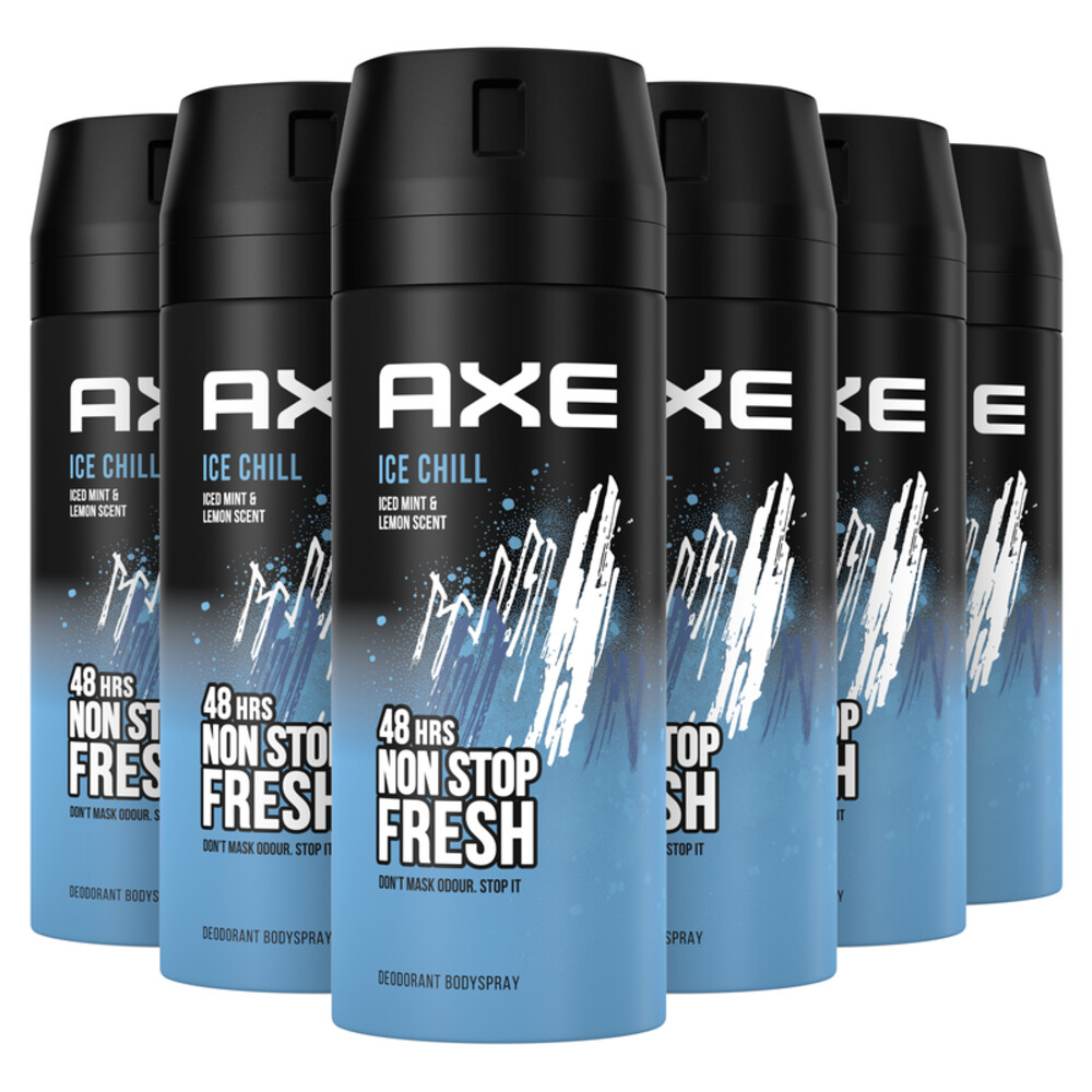 6x Axe Deodorant Bodyspray Ice Chill150 ml