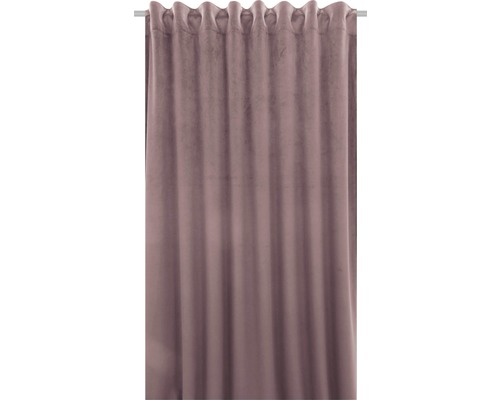 Gordijn met universele band, fluweelroze, 140x280 cm