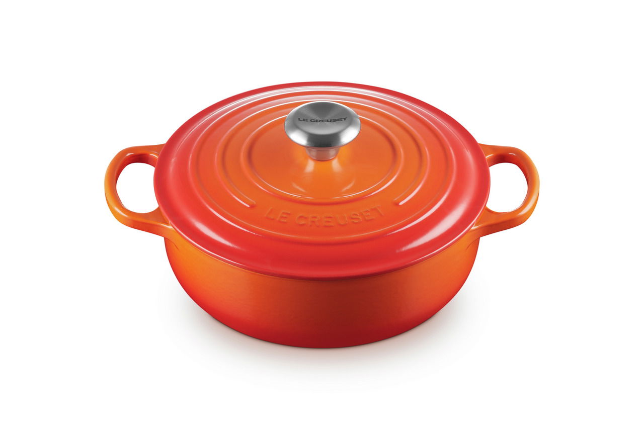 LE CREUSET Sauteuse 24cm Ofenrot SIGNATURE