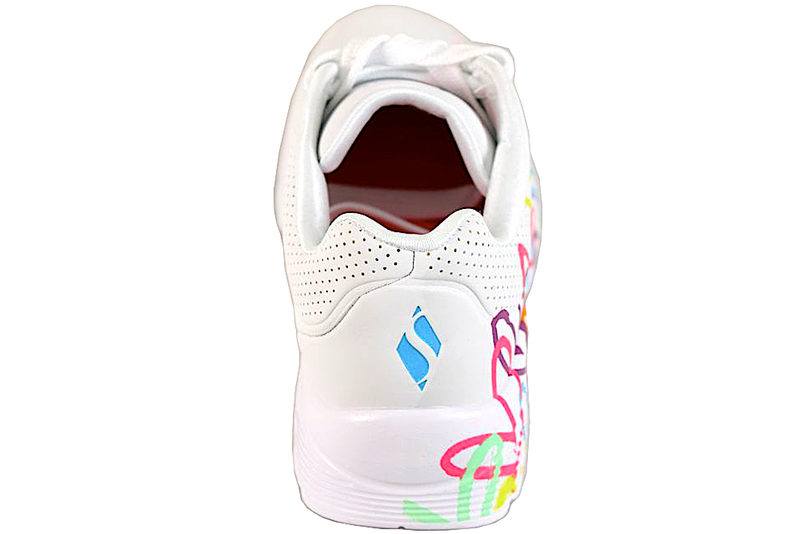 SKECHERS UNO LITE SPREAD THE LOVE WHITE SNEAKERS