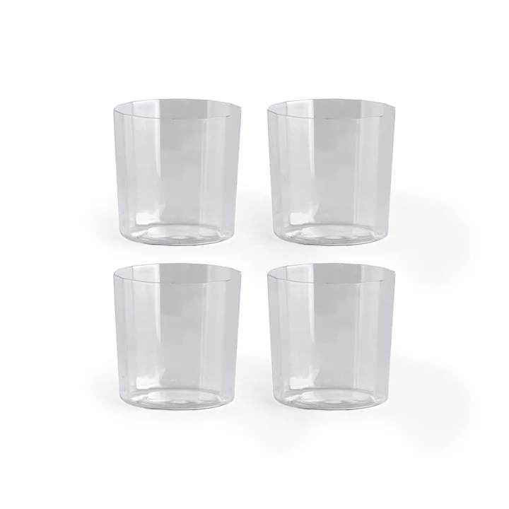 HAY - Angle Glas, breit, klar (4er-Set)