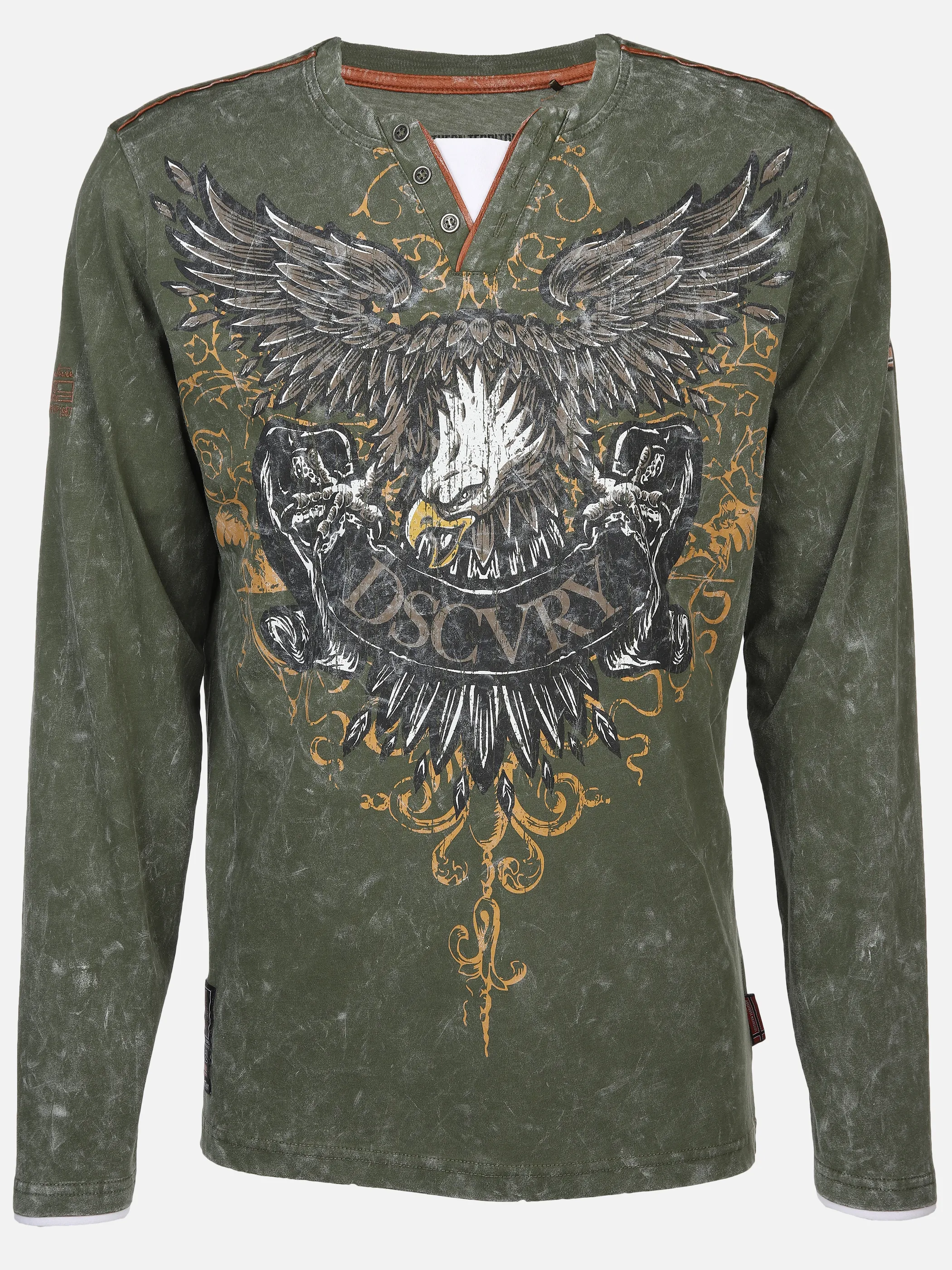 Herren Henley Shirt mit Print