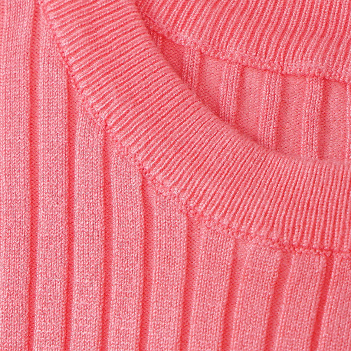 Yigga Mädchen Langarmshirt mit Rippstruktur pink
