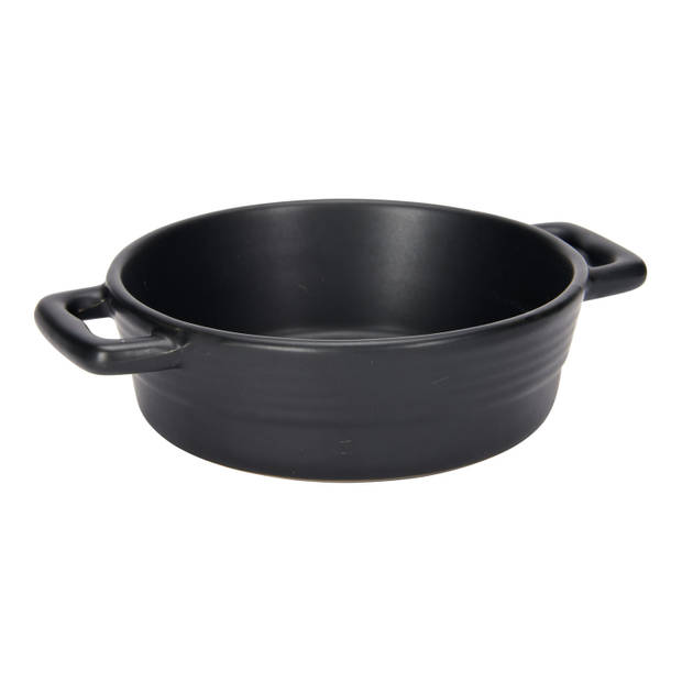 Blokker ovenschaaltje - zwart - rond - 16x12x4 cm