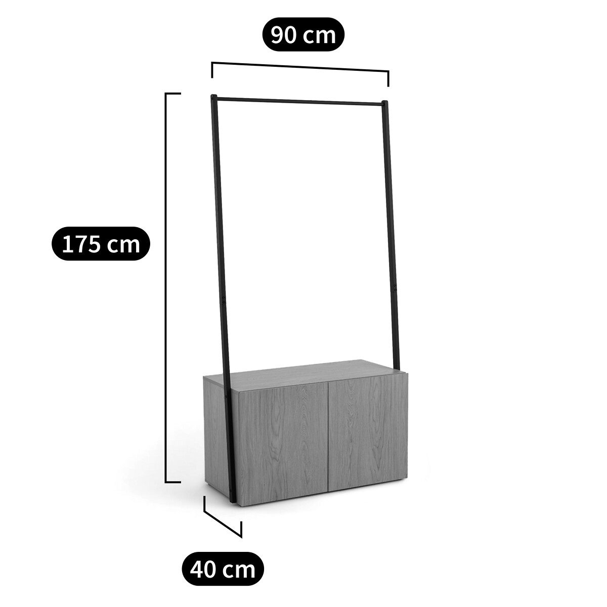 LA REDOUTE INTERIEURS<br>Cabideiro com cômoda de 2 portas, Amez